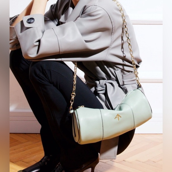 Manu Atelier Cylinder Bag in Artic Blue Made in Turkey - Picture 2 of 6